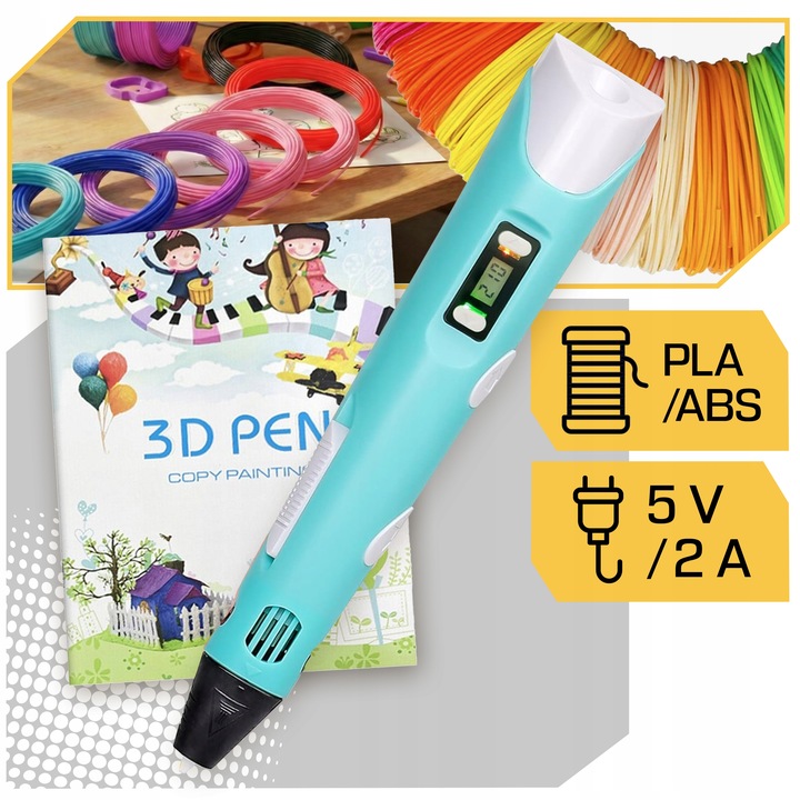DŁUGOPIS Drukarka 3D PEN Dla Dzieci Zestaw WKŁADY FILAMENT 109 MATA SZABLON EAN (GTIN) 5906700048739